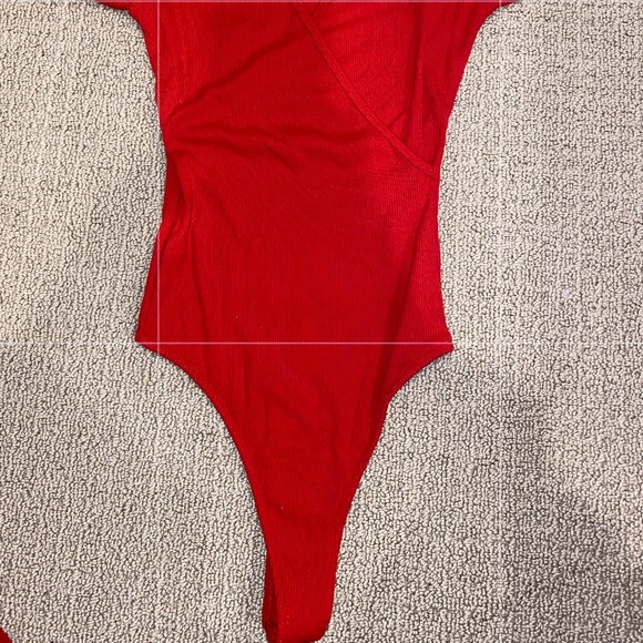 Red Ribbed Bodysuit - Picture 4 of 4
